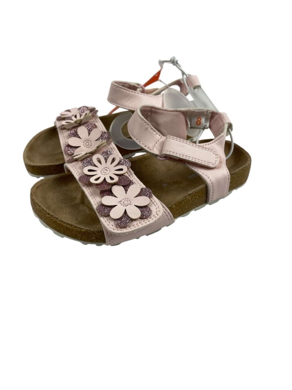 Joe Fresh Girls' Pink Floral Strap Sandals Size 8 NWT